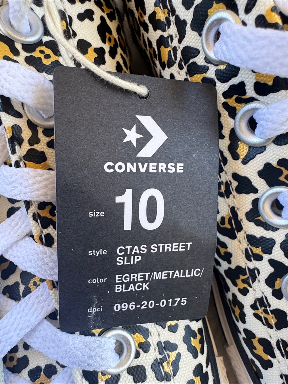 Converse Leopard Print Low Top Sneakers Unisex wo’s 12 Men’s 10 - Picture 7 of 7